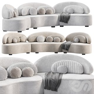 3D модель Modern Modular Sofa Velvet для категории Мебель / Диваны - превью