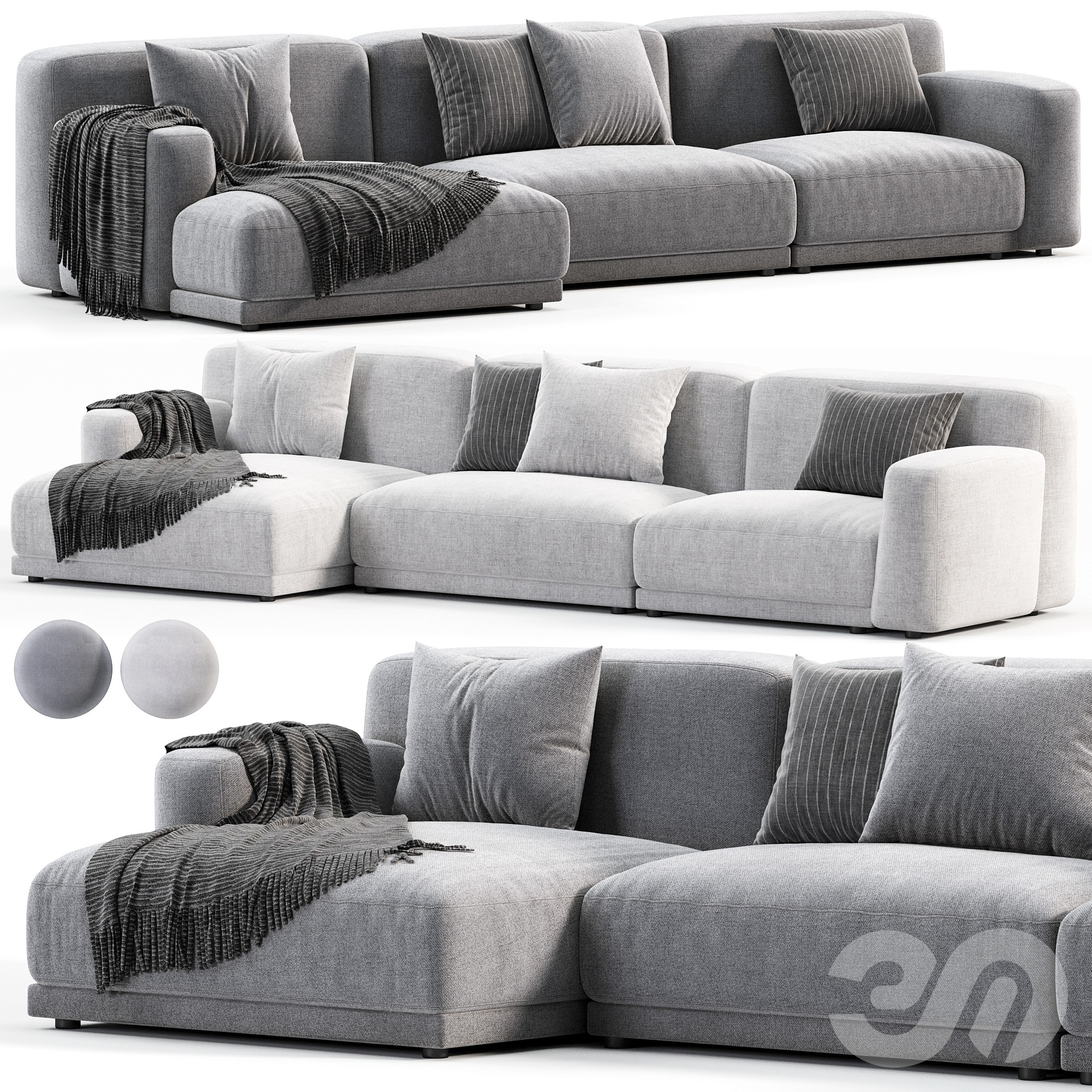 3D модель Poliform Paris-seoul lounge sofa для категории Мебель / Диваны - превью