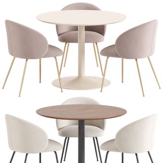 3D модель Luisa Chair and Menorca Table для категории Мебель / Столы - превью