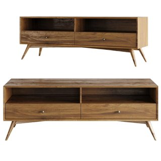 3D модель Tv Console Walnut для категории Мебель / Консоли тумбочки - превью