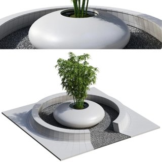 3D модель Modern Courtyard 02 для категории Экстерьер / Городская среда - превью