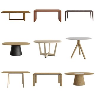 3D модель Andreu World Table Collection для категории Мебель / Столы - превью