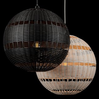 3D модель RH Montauk rattan round pendant для категории Освещение / Подвесные светильники - превью