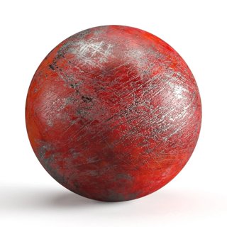 3D модель Scratched Red Metal для категории Материалы / Металл - превью