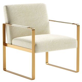 3D модель Modern Designer Metal Base Lounge Accent Chair для категории Мебель / Кресла - превью