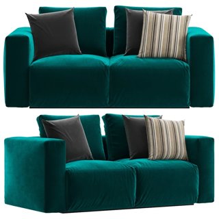 3D модель Gamma Sofa 2 Seats для категории Мебель / Диваны - превью