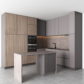 3D модель Modern kitchen 3 для категории Кухня / Кухни - превью