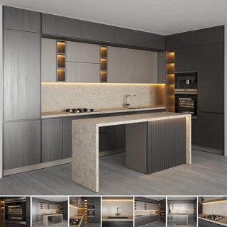 3D модель Kitchen 017 для категории Кухня / Кухни - превью