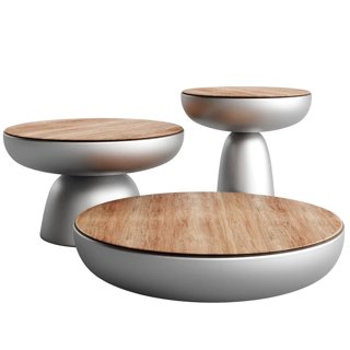 3D модель Round Wm Tables для категории Мебель / Журнальные столики - превью