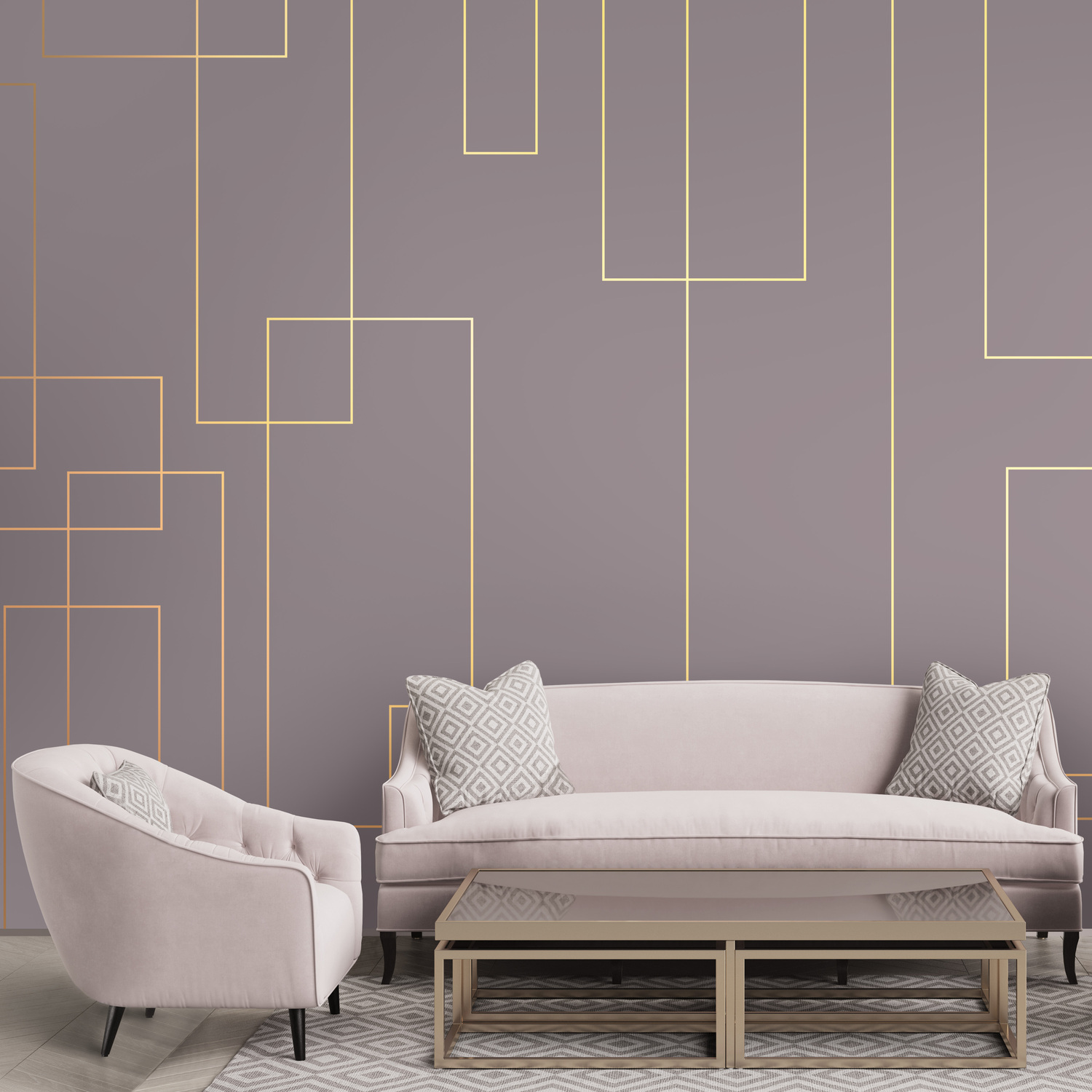3D модель PINEGIN WALL & FRESCO | Панно Lines-PL074 для категории Текстуры / Стены, обои - превью