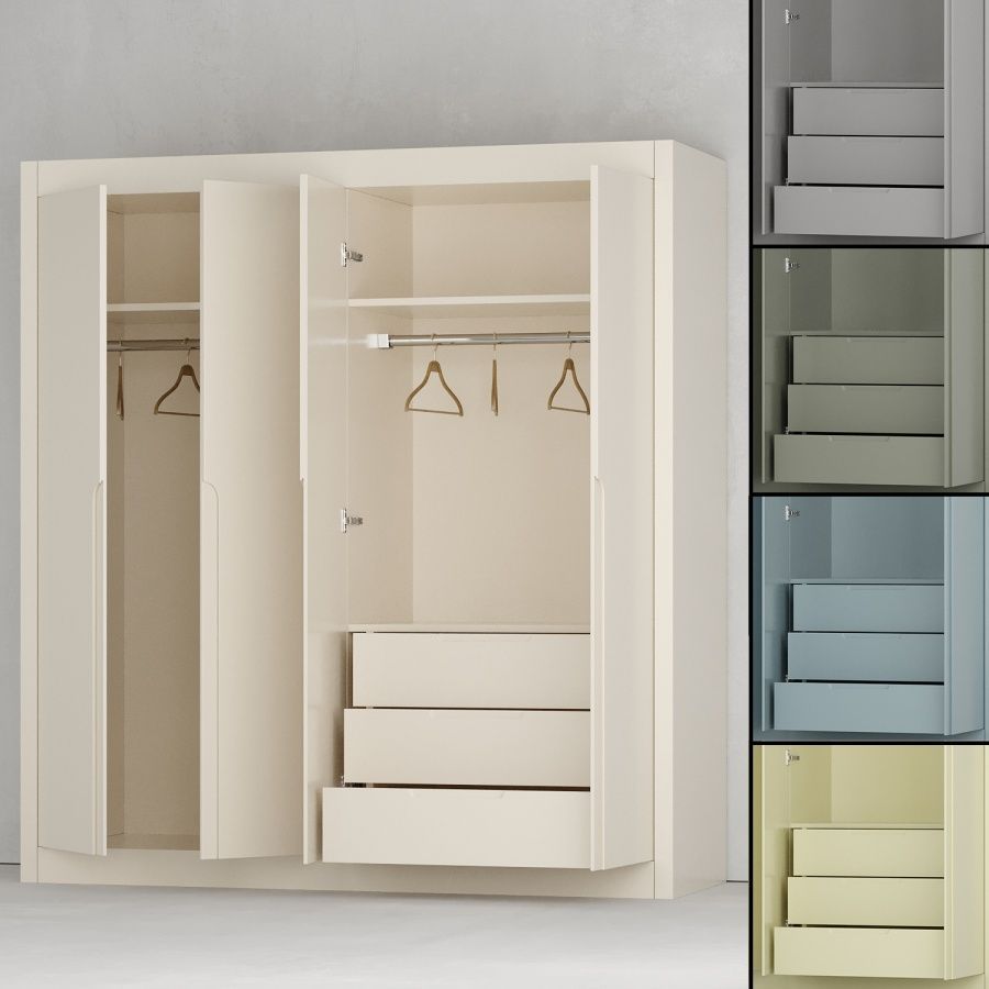 3D модель Four Door Wardrobe для категории Мебель / Шкафы - превью