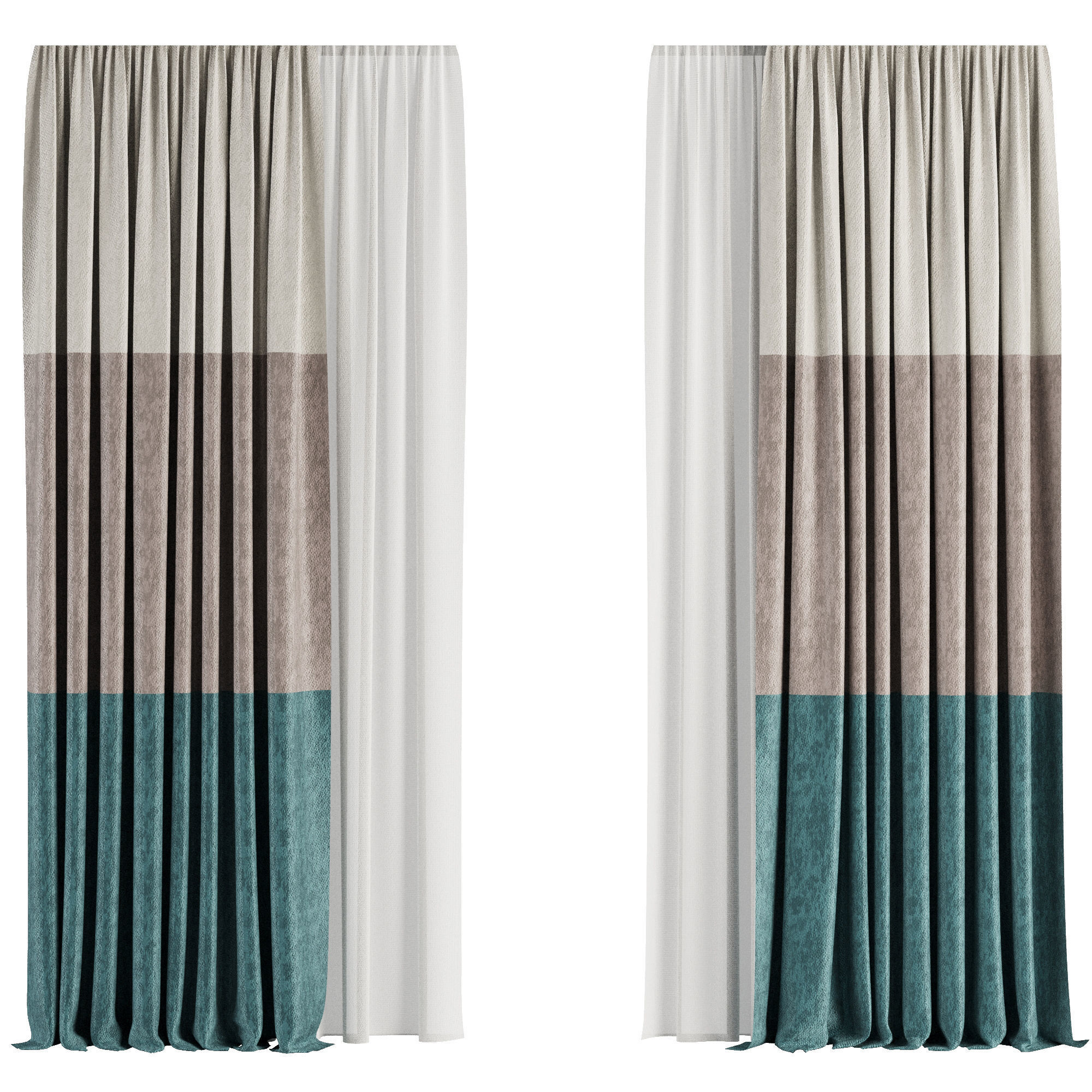 3D модель Curtain Set M68 для категории Другие модели / Шторы - превью
