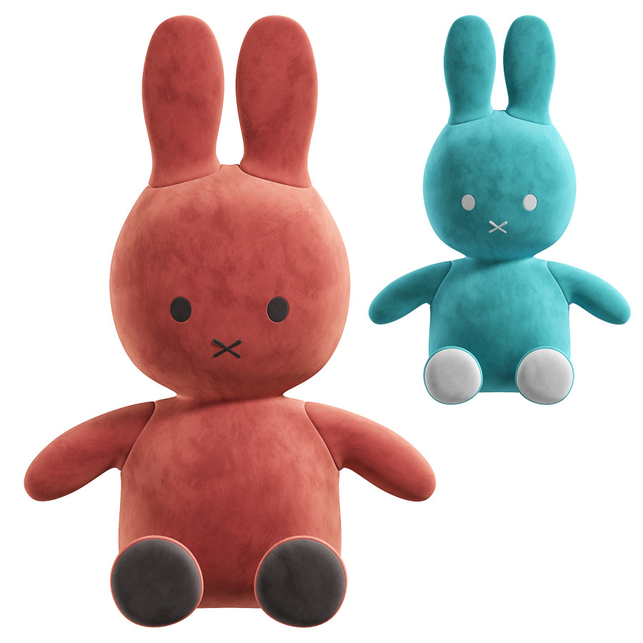 3D модель Rabbit Plush Toys для категории Детская / Игрушки - превью