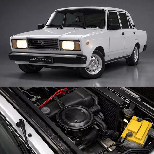 3D модель VAZ 2107 Classic Car для категории Другие модели / Транспорт - превью