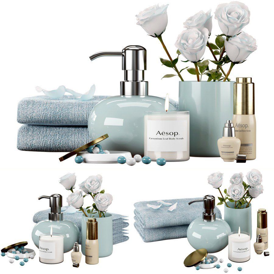 3D модель Bathroom Accessories Set 2 для категории Санузел / Декор для санузла - превью