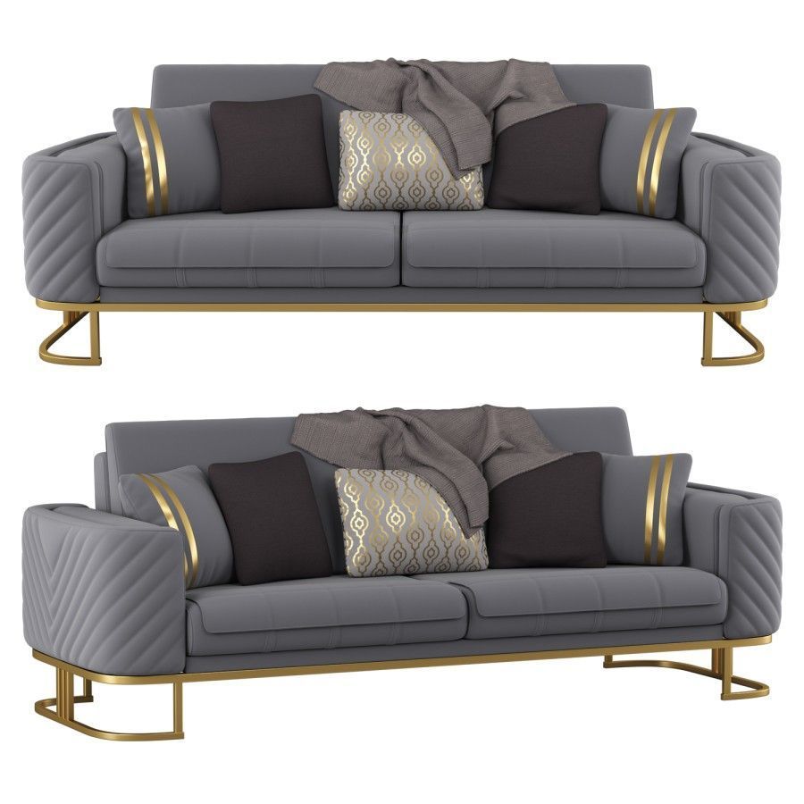3D модель Elvina Living Room Set Gry для категории Мебель / Диваны - превью