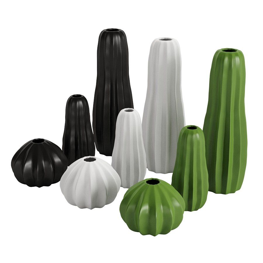 3D модель Stylized Ceramic Cactus Vases для категории Декор / Декоративные наборы - превью