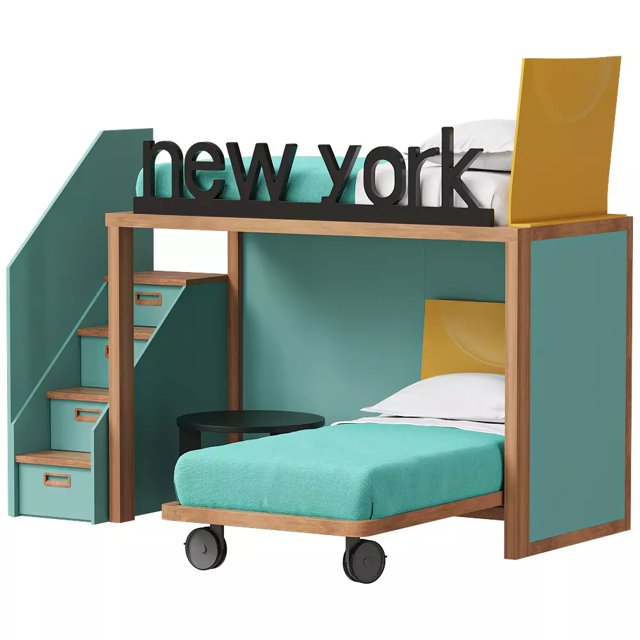 3D модель Beds for children для категории Детская / Кровати - превью