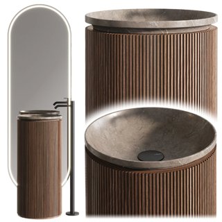 3D модель Inbani Grate Vanity для категории Санузел / Умывальники - превью