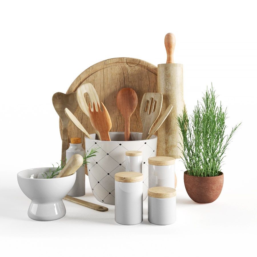 3D модель Kitchen Accessories Set для категории Кухня / Мелочь для кухни - превью