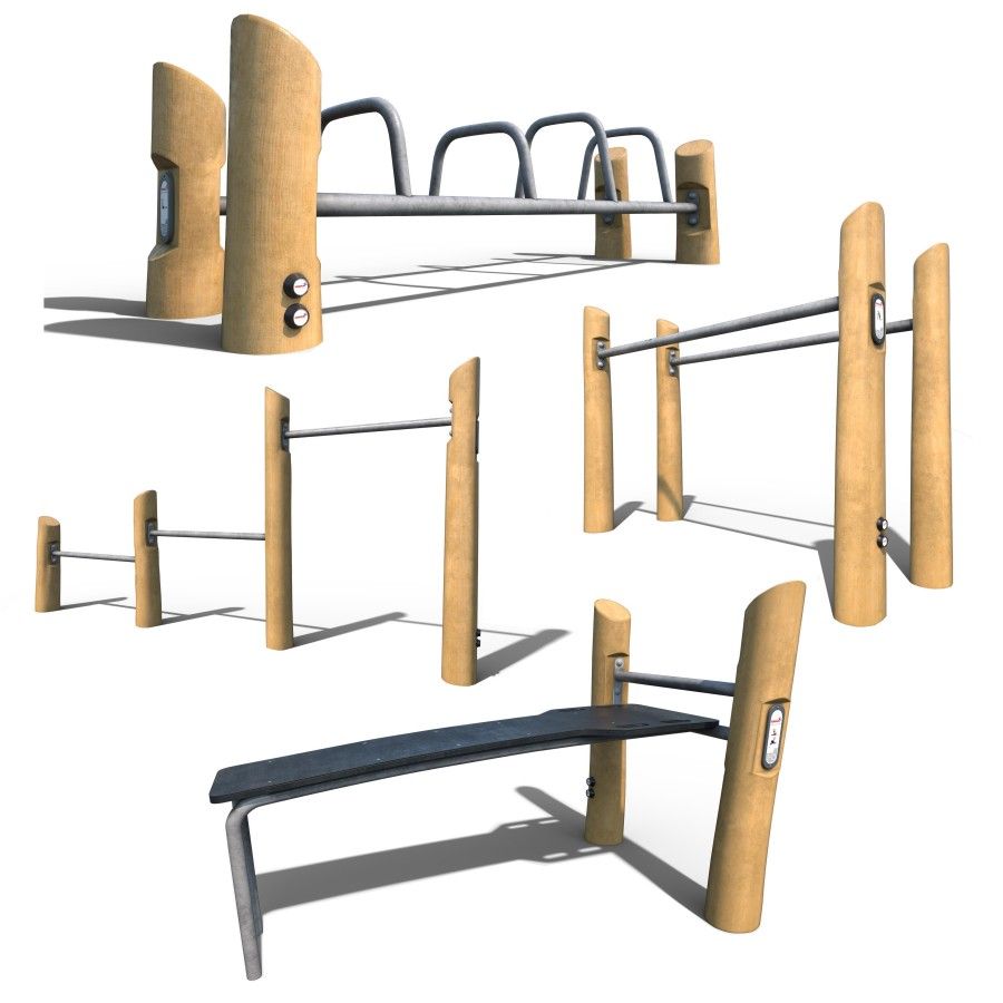 3D модель Exercise Machine Kompan для категории Экстерьер / Детская площадка - превью