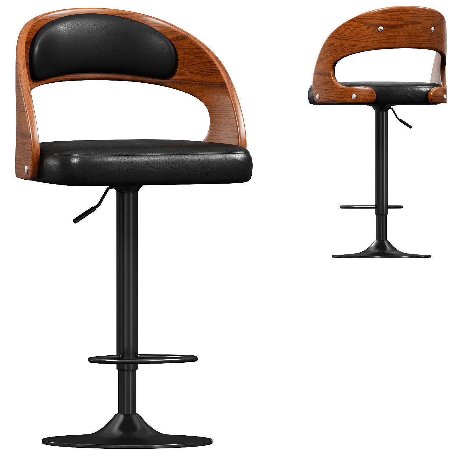 3D модель Levede 1x Bar Stools Kitchen для категории Мебель / Стулья - превью