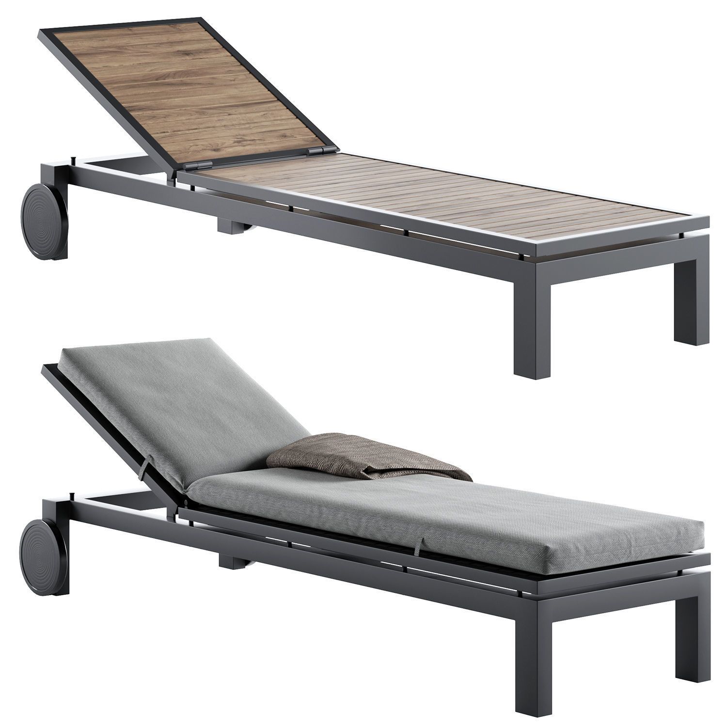 3D модель Chaise lounge Crate and Barrel для категории Мебель / Другое - превью