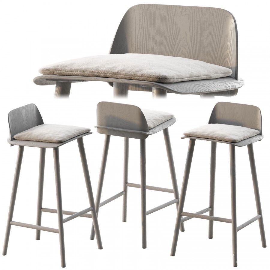 3D модель Muuto Nerd Barstool для категории Мебель / Стулья - превью