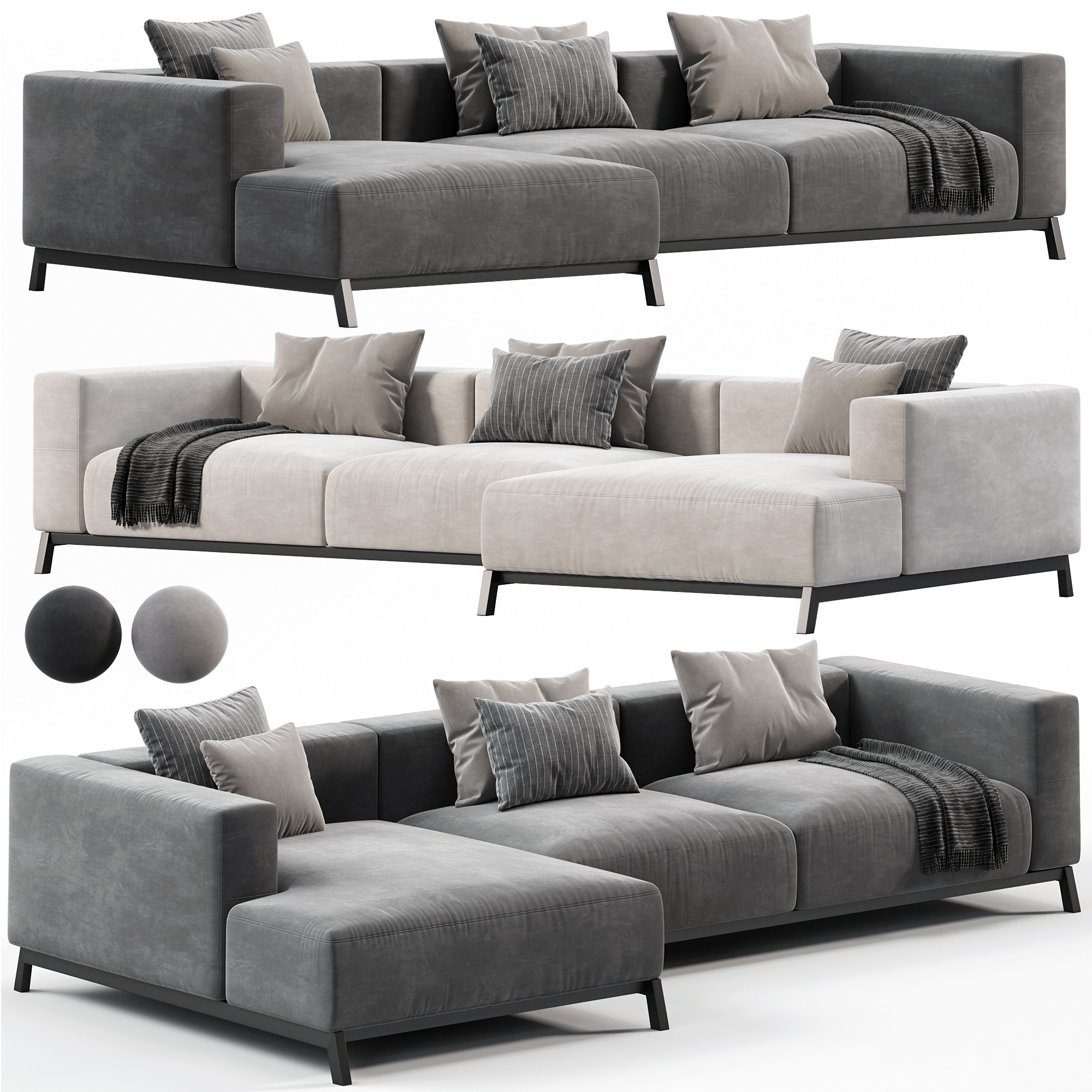 3D модель Sofa Poliform TRIBECA для категории Мебель / Диваны - превью
