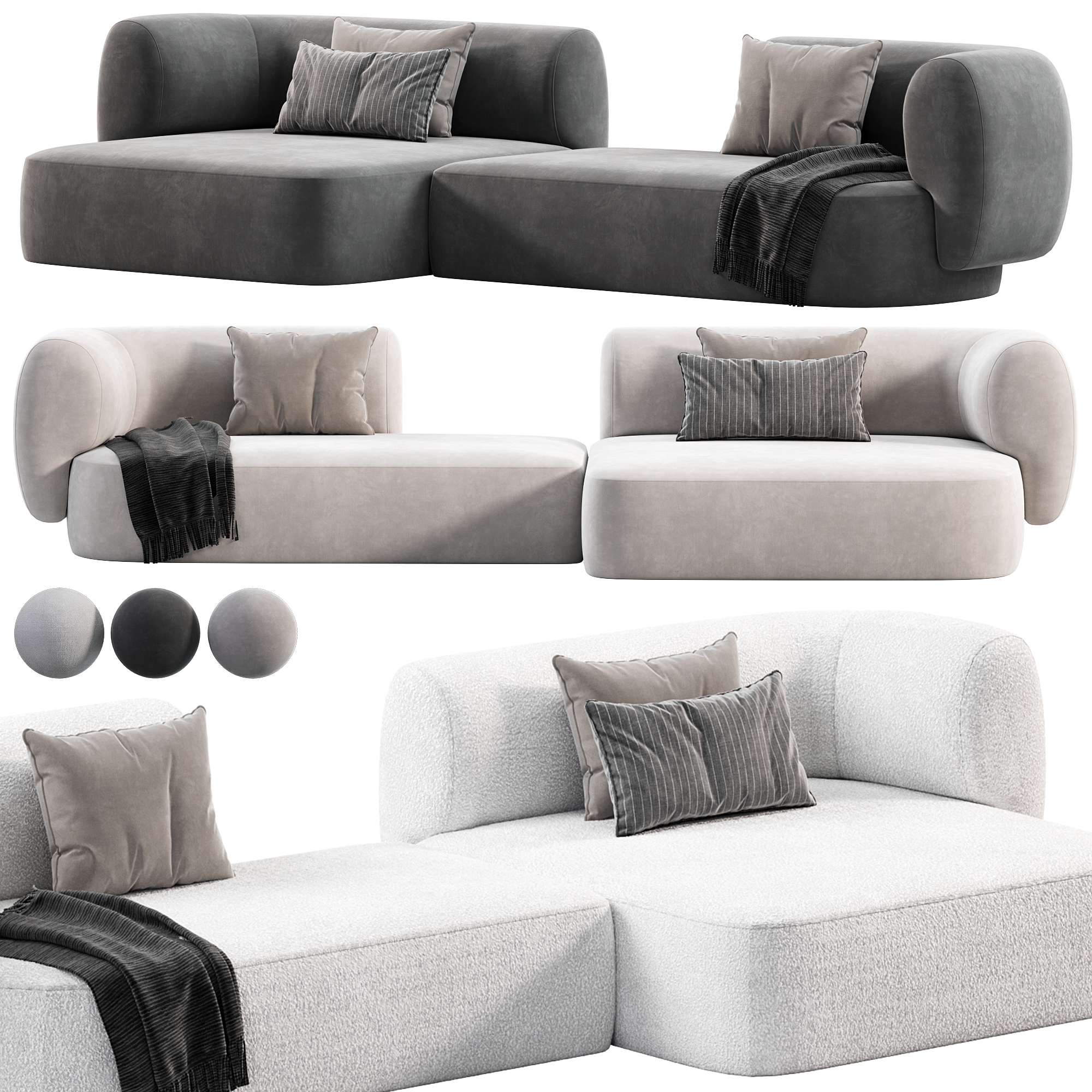 3D модель Hug Modular Sofa для категории Мебель / Диваны - превью