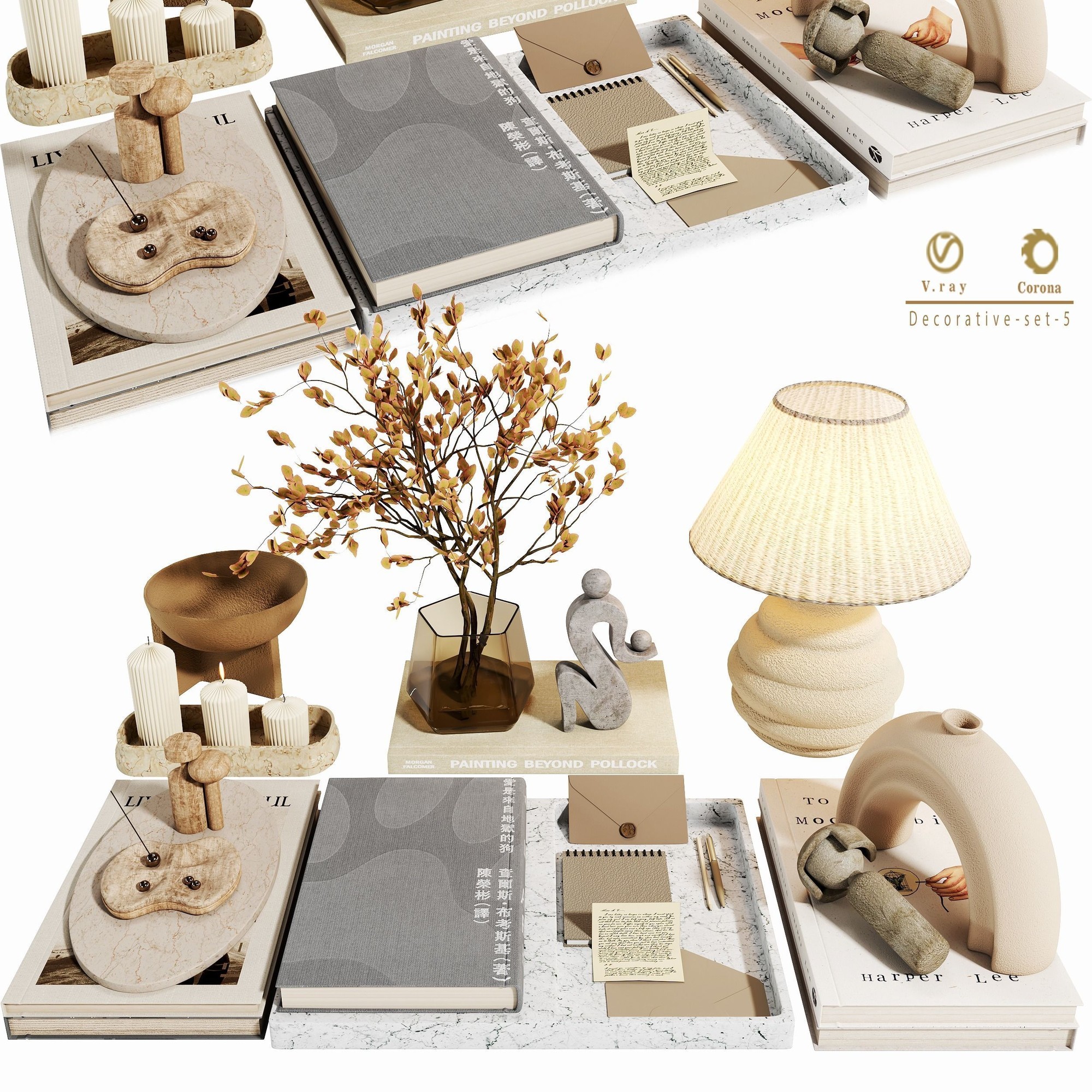 3D модель Decorative set 005 для категории Декор / Декоративные наборы - превью