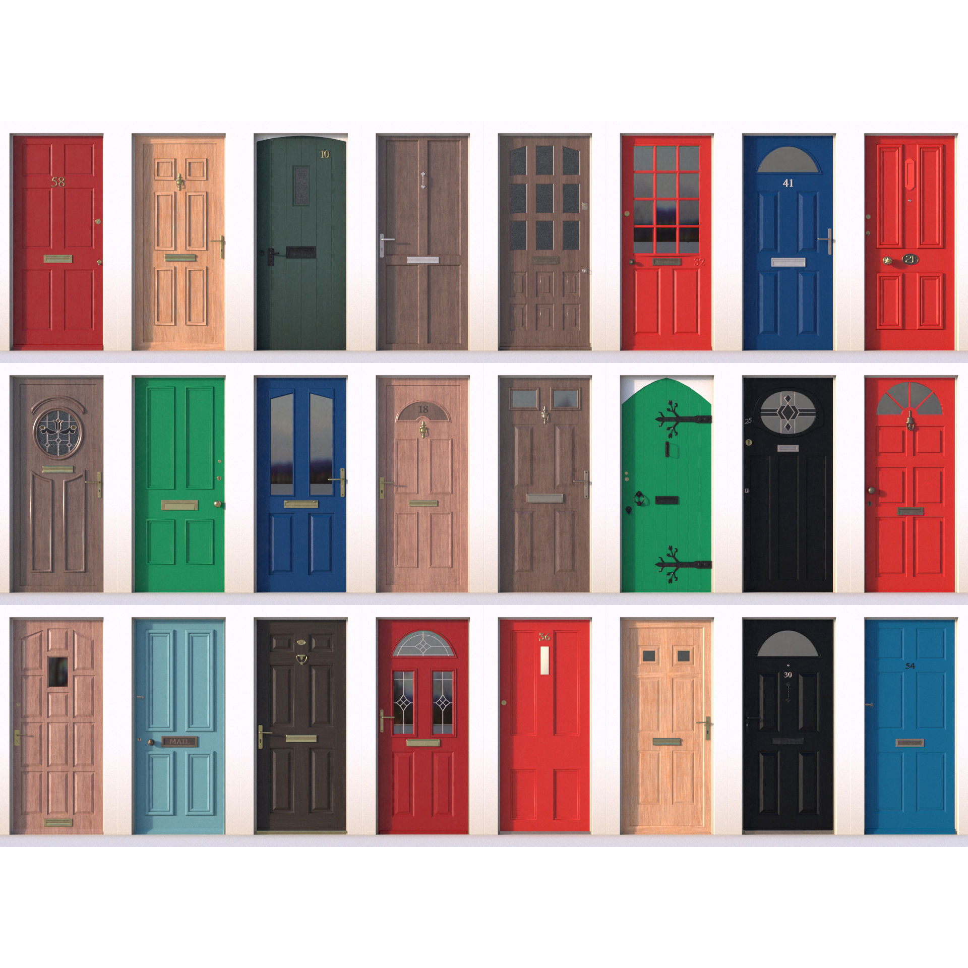 3D модель 24 Doors collection - Vol 1 для категории Другие модели / Двери - превью