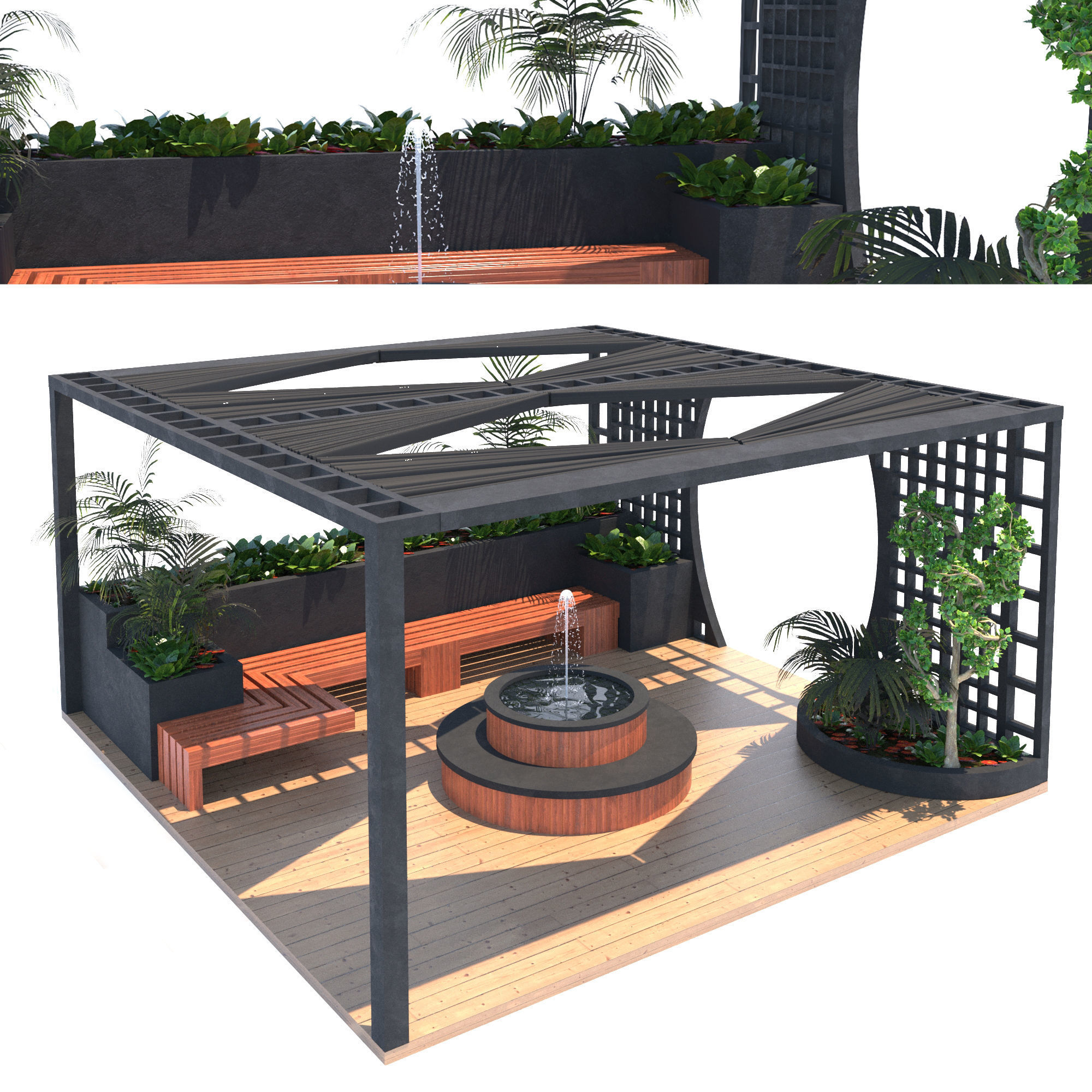 3D модель Roof garden для категории Экстерьер / Разное - превью