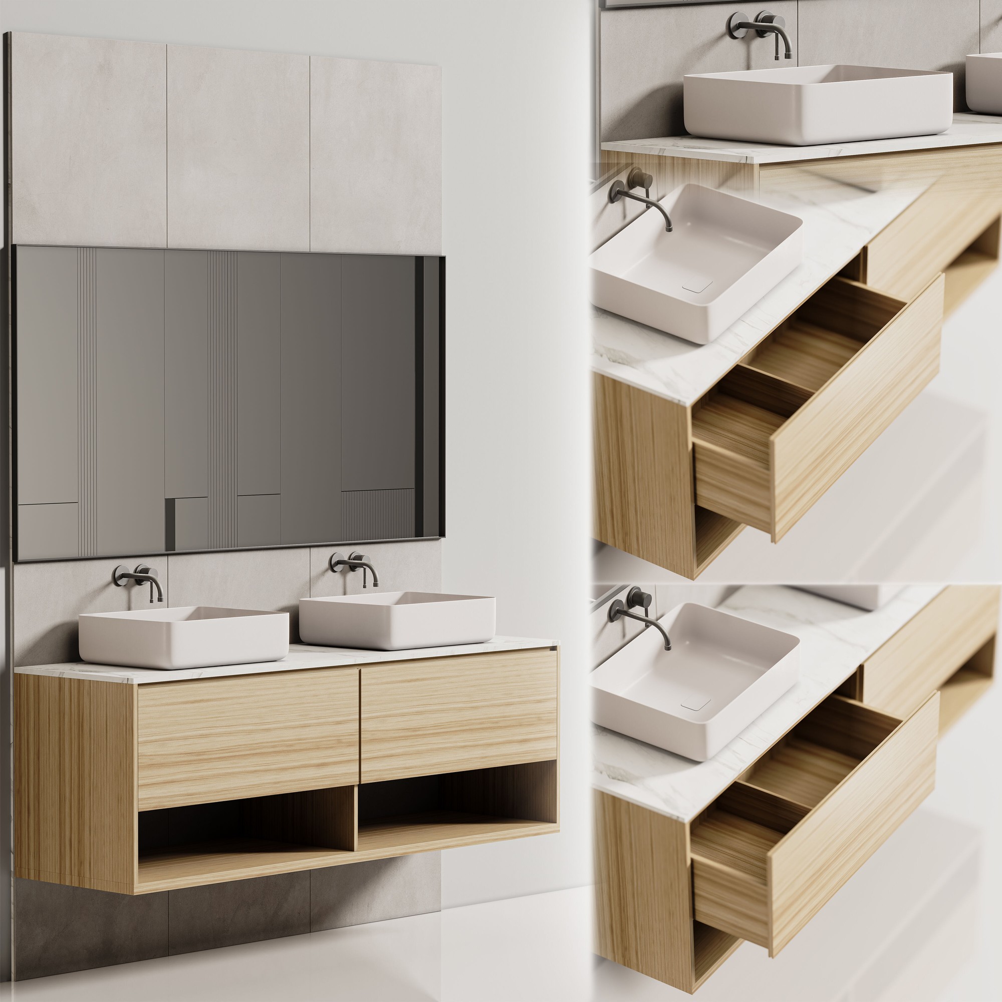 3D модель Bathroom furniture N 01 для категории Санузел / Мебель санузла - превью