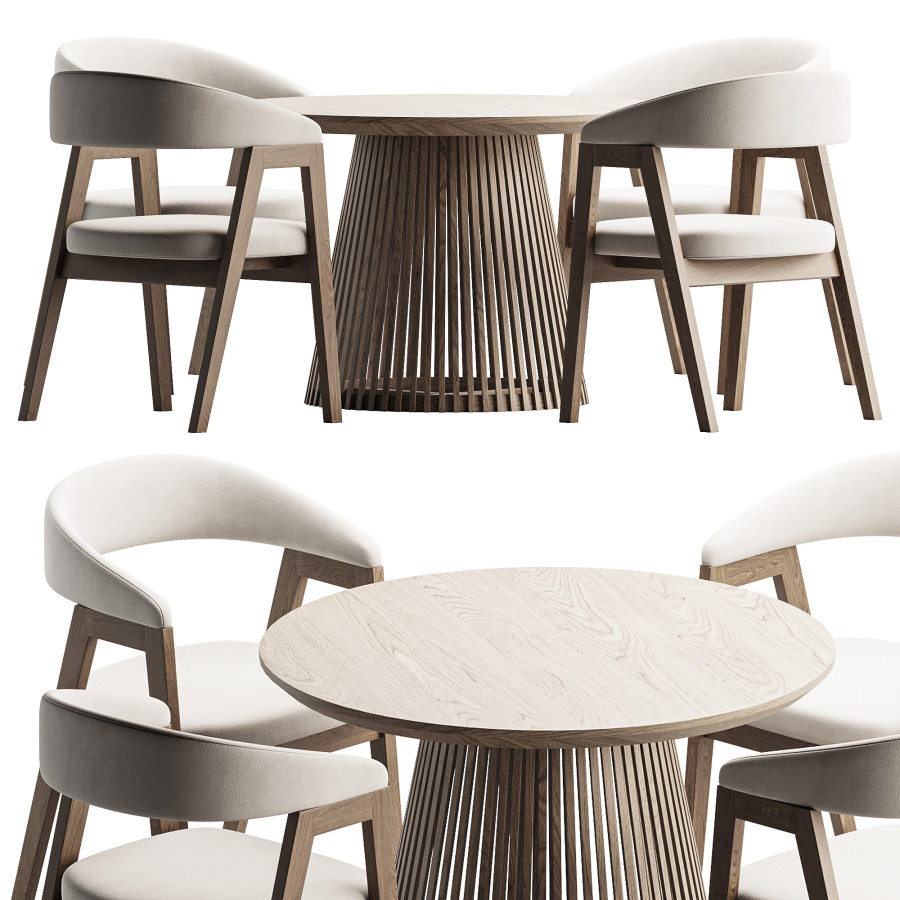 3D модель Dining set 5 для категории Мебель / Столы - превью