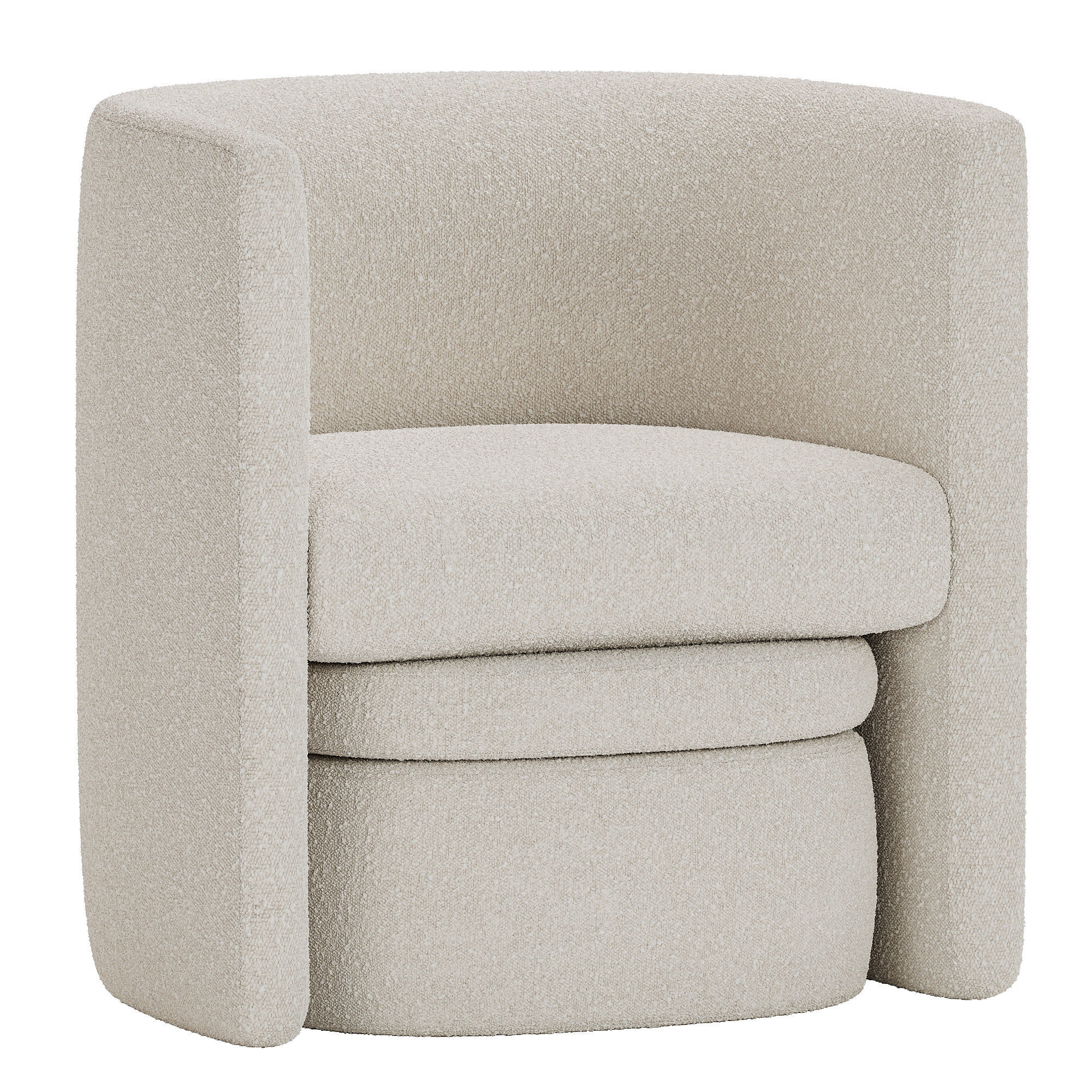 3D модель Braedin Upholstered Barrel Accent Chair для категории Мебель / Кресла - превью