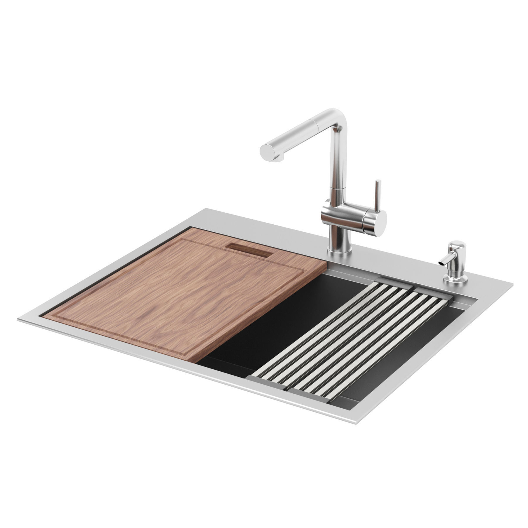 3D модель RUVATI-RVH8023 kitchen sink для категории Кухня / Мойка - превью