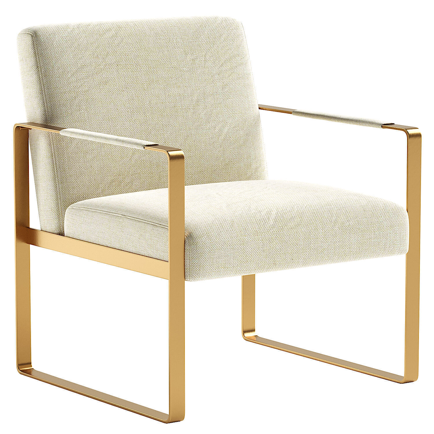 3D модель Modern Designer Metal Base Lounge Accent Chair для категории Мебель / Кресла - превью
