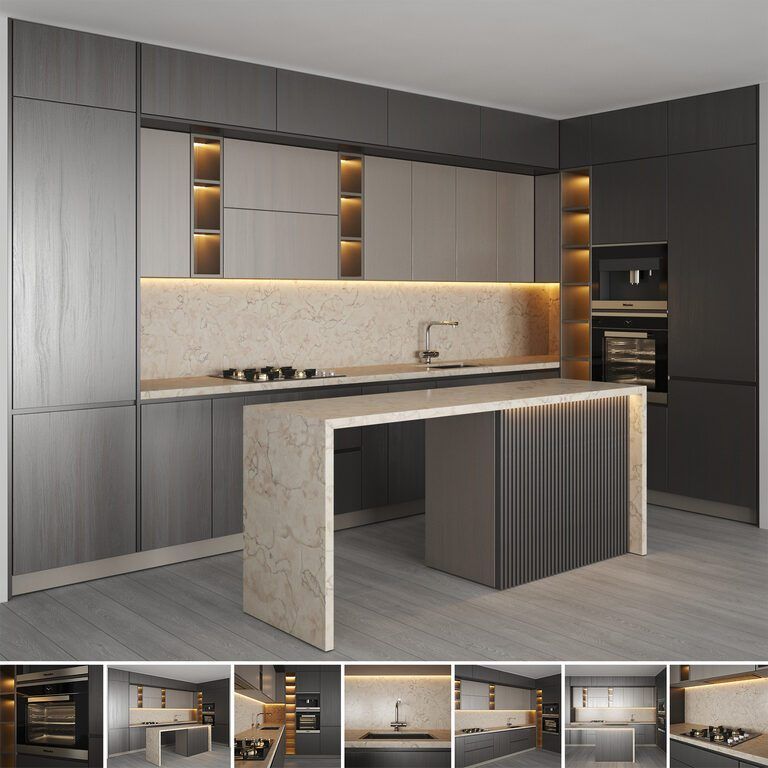 3D модель Kitchen 017 для категории Кухня / Кухни - превью